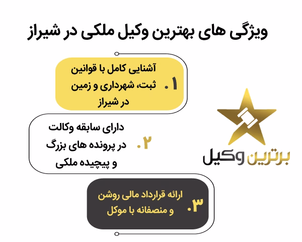 ویژگی های بهترین وکیل ملکی در شیراز